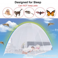 Gymax Portable Folding Mosquito Net Tent Bed Anti Zipper Mosquito Bites POP UP Net